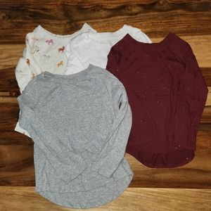 Toddler Girls Long Sleeve Shirt Bundle